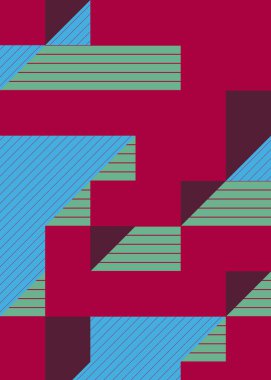 Edward Zajec 'in 1971' deki Il Cubo 'sunun uygulanması. Esasen 8 taştan oluşan bir Truchet fayans seti ve yerleştirme sanatı illüstrasyonu için kurallar