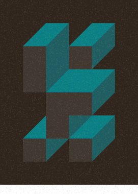 Edward Zajec 'in 1971' deki Il Cubo 'sunun uygulanması. Esasen 8 taştan oluşan bir Truchet fayans seti ve yerleştirme sanatı illüstrasyonu için kurallar