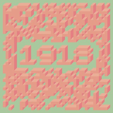 1999 'da Edward Zajec II Cubo' nun 1971 'de uygulanması. Esasen 8 taştan oluşan bir Truchet fayans seti ve yerleştirme sanatı illüstrasyonu için kurallar.