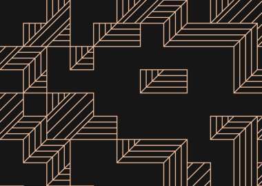 Edward Zajec 'in 1971' deki Il Cubo 'sunun uygulanması. Esasen 8 taştan oluşan bir Truchet fayans seti ve yerleştirme sanatı illüstrasyonu için kurallar