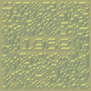 1999 'da Edward Zajec II Cubo' nun 1971 'de uygulanması. Esasen 8 taştan oluşan bir Truchet fayans seti ve yerleştirme sanatı illüstrasyonu için kurallar.