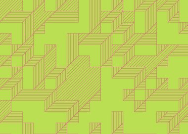 1999 'da Edward Zajec II Cubo' nun 1971 'de uygulanması. Esasen 8 taştan oluşan bir Truchet fayans seti ve yerleştirme sanatı illüstrasyonu için kurallar.