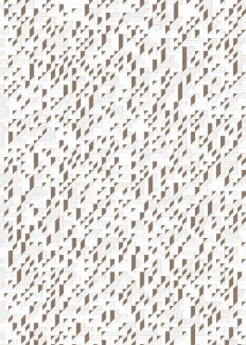 Edward Zajec 'in 1971' deki Il Cubo 'sunun uygulanması. Esasen 8 taştan oluşan bir Truchet fayans seti ve yerleştirme sanatı illüstrasyonu için kurallar