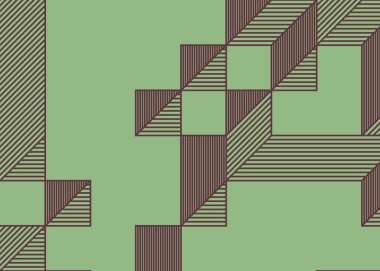 1999 'da Edward Zajec II Cubo' nun 1971 'de uygulanması. Esasen 8 taştan oluşan bir Truchet fayans seti ve yerleştirme sanatı illüstrasyonu için kurallar.