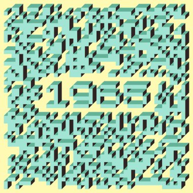 1999 'da Edward Zajec II Cubo' nun 1971 'de uygulanması. Esasen 8 taştan oluşan bir Truchet fayans seti ve yerleştirme sanatı illüstrasyonu için kurallar.