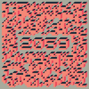 Edward Zajec 'in 1971' deki Il Cubo 'sunun uygulanması. Esasen 8 taştan oluşan bir Truchet fayans seti ve yerleştirme sanatı illüstrasyonu için kurallar