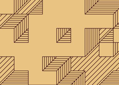 1999 'da Edward Zajec II Cubo' nun 1971 'de uygulanması. Esasen 8 taştan oluşan bir Truchet fayans seti ve yerleştirme sanatı illüstrasyonu için kurallar.