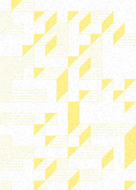 Edward Zajec 'in 1971' deki Il Cubo 'sunun uygulanması. Esasen 8 taştan oluşan bir Truchet fayans seti ve yerleştirme sanatı illüstrasyonu için kurallar