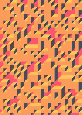 Edward Zajec 'in 1971' deki Il Cubo 'sunun uygulanması. Esasen 8 taştan oluşan bir Truchet fayans seti ve yerleştirme sanatı illüstrasyonu için kurallar