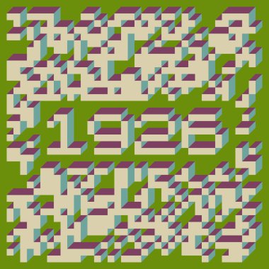 1999 'da Edward Zajec II Cubo' nun 1971 'de uygulanması. Esasen 8 taştan oluşan bir Truchet fayans seti ve yerleştirme sanatı illüstrasyonu için kurallar.