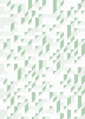 Edward Zajec 'in 1971' deki Il Cubo 'sunun uygulanması. Esasen 8 taştan oluşan bir Truchet fayans seti ve yerleştirme sanatı illüstrasyonu için kurallar