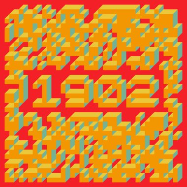 1999 'da Edward Zajec II Cubo' nun 1971 'de uygulanması. Esasen 8 taştan oluşan bir Truchet fayans seti ve yerleştirme sanatı illüstrasyonu için kurallar.