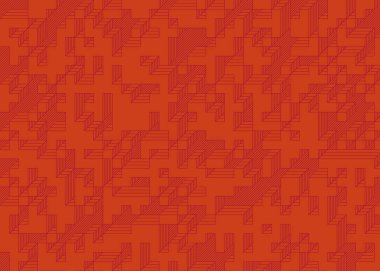 Edward Zajec 'in 1971' deki Il Cubo 'sunun uygulanması. Esasen 8 taştan oluşan bir Truchet fayans seti ve yerleştirme sanatı illüstrasyonu için kurallar