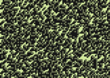 Edward Zajec 'in 1971' deki Il Cubo 'sunun uygulanması. Esasen 8 taştan oluşan bir Truchet fayans seti ve yerleştirme sanatı illüstrasyonu için kurallar