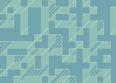 1999 'da Edward Zajec II Cubo' nun 1971 'de uygulanması. Esasen 8 taştan oluşan bir Truchet fayans seti ve yerleştirme sanatı illüstrasyonu için kurallar.