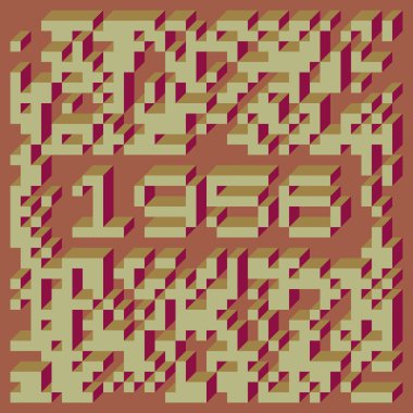 1999 'da Edward Zajec II Cubo' nun 1971 'de uygulanması. Esasen 8 taştan oluşan bir Truchet fayans seti ve yerleştirme sanatı illüstrasyonu için kurallar.