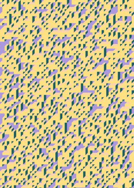 Edward Zajec 'in 1971' deki Il Cubo 'sunun uygulanması. Esasen 8 taştan oluşan bir Truchet fayans seti ve yerleştirme sanatı illüstrasyonu için kurallar