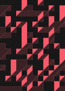 Edward Zajec 'in 1971' deki Il Cubo 'sunun uygulanması. Esasen 8 taştan oluşan bir Truchet fayans seti ve yerleştirme sanatı illüstrasyonu için kurallar