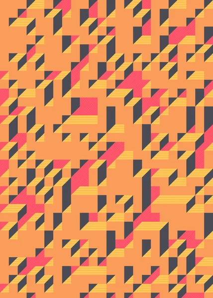 Edward Zajec 'in 1971' deki Il Cubo 'sunun uygulanması. Esasen 8 taştan oluşan bir Truchet fayans seti ve yerleştirme sanatı illüstrasyonu için kurallar