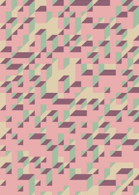 1958 'de Edward Zajec II Cubo' nun 1971 'de uygulanması. Esasen 8 taştan oluşan bir Truchet fayans seti ve yerleştirme sanatı illüstrasyonu için kurallar.