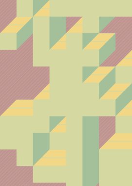 1958 'de Edward Zajec II Cubo' nun 1971 'de uygulanması. Esasen 8 taştan oluşan bir Truchet fayans seti ve yerleştirme sanatı illüstrasyonu için kurallar.