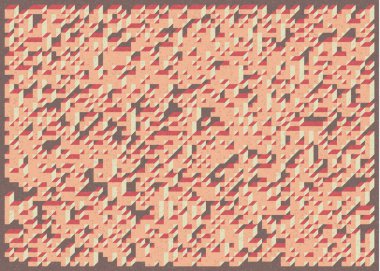 Edward Zajec 'in 1971' deki Il Cubo 'sunun uygulanması. Esasen 8 taştan oluşan bir Truchet fayans seti ve yerleştirme sanatı illüstrasyonu için kurallar