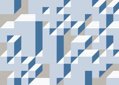 Edward Zajec 'in 1971' deki Il Cubo 'sunun uygulanması. Esasen 8 taştan oluşan bir Truchet fayans seti ve yerleştirme sanatı illüstrasyonu için kurallar