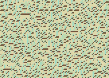 Edward Zajec 'in 1971' deki Il Cubo 'sunun uygulanması. Esasen 8 taştan oluşan bir Truchet fayans seti ve yerleştirme sanatı illüstrasyonu için kurallar