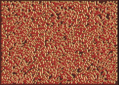 Edward Zajec 'in 1971' deki Il Cubo 'sunun uygulanması. Esasen 8 taştan oluşan bir Truchet fayans seti ve yerleştirme sanatı illüstrasyonu için kurallar