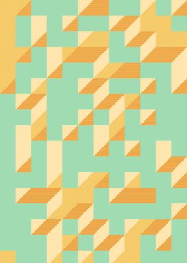 1958 'de Edward Zajec II Cubo' nun 1971 'de uygulanması. Esasen 8 taştan oluşan bir Truchet fayans seti ve yerleştirme sanatı illüstrasyonu için kurallar.