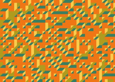 Edward Zajec 'in 1971' deki Il Cubo 'sunun uygulanması. Esasen 8 taştan oluşan bir Truchet fayans seti ve yerleştirme sanatı illüstrasyonu için kurallar