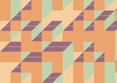 Edward Zajec 'in 1971' deki Il Cubo 'sunun uygulanması. Esasen 8 taştan oluşan bir Truchet fayans seti ve yerleştirme sanatı illüstrasyonu için kurallar