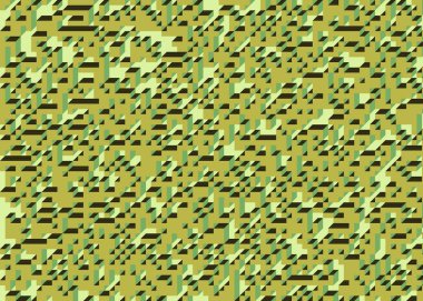 Edward Zajec 'in 1971' deki Il Cubo 'sunun uygulanması. Esasen 8 taştan oluşan bir Truchet fayans seti ve yerleştirme sanatı illüstrasyonu için kurallar