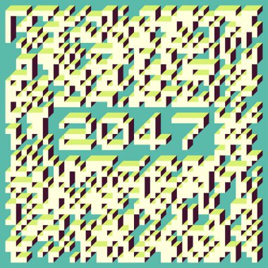 1958 'de Edward Zajec II Cubo' nun 1971 'de uygulanması. Esasen 8 taştan oluşan bir Truchet fayans seti ve yerleştirme sanatı illüstrasyonu için kurallar.