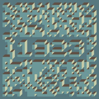 1958 'de Edward Zajec II Cubo' nun 1971 'de uygulanması. Esasen 8 taştan oluşan bir Truchet fayans seti ve yerleştirme sanatı illüstrasyonu için kurallar.