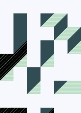 1958 'de Edward Zajec II Cubo' nun 1971 'de uygulanması. Esasen 8 taştan oluşan bir Truchet fayans seti ve yerleştirme sanatı illüstrasyonu için kurallar.