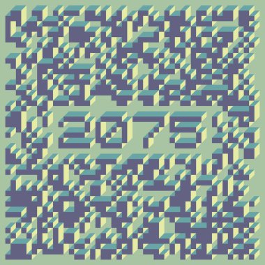 1958 'de Edward Zajec II Cubo' nun 1971 'de uygulanması. Esasen 8 taştan oluşan bir Truchet fayans seti ve yerleştirme sanatı illüstrasyonu için kurallar.