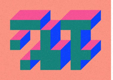 Edward Zajec 'in 1971' deki Il Cubo 'sunun uygulanması. Esasen 8 taştan oluşan bir Truchet fayans seti ve yerleştirme sanatı illüstrasyonu için kurallar