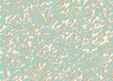 Edward Zajec 'in 1971' deki Il Cubo 'sunun uygulanması. Esasen 8 taştan oluşan bir Truchet fayans seti ve yerleştirme sanatı illüstrasyonu için kurallar