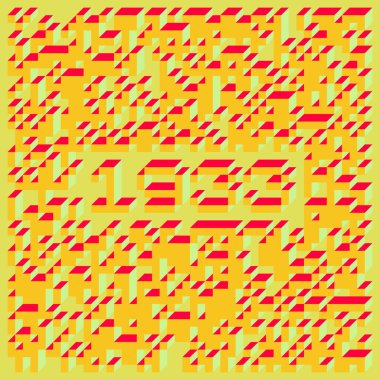 1958 'de Edward Zajec II Cubo' nun 1971 'de uygulanması. Esasen 8 taştan oluşan bir Truchet fayans seti ve yerleştirme sanatı illüstrasyonu için kurallar.