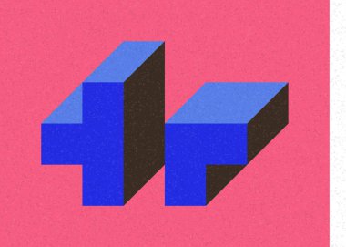 Edward Zajec 'in 1971' deki Il Cubo 'sunun uygulanması. Esasen 8 taştan oluşan bir Truchet fayans seti ve yerleştirme sanatı illüstrasyonu için kurallar