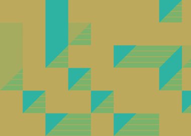 Edward Zajec 'in 1971' deki Il Cubo 'sunun uygulanması. Esasen 8 taştan oluşan bir Truchet fayans seti ve yerleştirme sanatı illüstrasyonu için kurallar