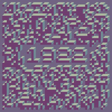 1958 'de Edward Zajec II Cubo' nun 1971 'de uygulanması. Esasen 8 taştan oluşan bir Truchet fayans seti ve yerleştirme sanatı illüstrasyonu için kurallar.