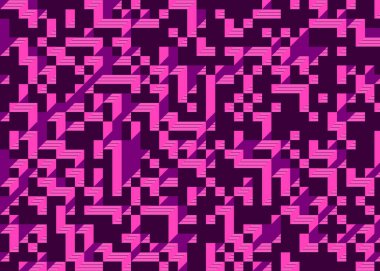 Edward Zajec 'in 1971' deki Il Cubo 'sunun uygulanması. Esasen 8 taştan oluşan bir Truchet fayans seti ve yerleştirme sanatı illüstrasyonu için kurallar