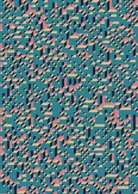 1958 'de Edward Zajec II Cubo' nun 1971 'de uygulanması. Esasen 8 taştan oluşan bir Truchet fayans seti ve yerleştirme sanatı illüstrasyonu için kurallar.