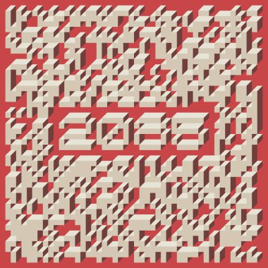 1958 'de Edward Zajec II Cubo' nun 1971 'de uygulanması. Esasen 8 taştan oluşan bir Truchet fayans seti ve yerleştirme sanatı illüstrasyonu için kurallar.