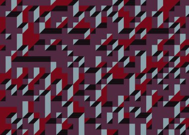 Edward Zajec 'in 1971' deki Il Cubo 'sunun uygulanması. Esasen 8 taştan oluşan bir Truchet fayans seti ve yerleştirme sanatı illüstrasyonu için kurallar