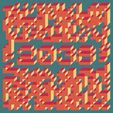 1958 'de Edward Zajec II Cubo' nun 1971 'de uygulanması. Esasen 8 taştan oluşan bir Truchet fayans seti ve yerleştirme sanatı illüstrasyonu için kurallar.