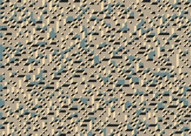 Edward Zajec 'in 1971' deki Il Cubo 'sunun uygulanması. Esasen 8 taştan oluşan bir Truchet fayans seti ve yerleştirme sanatı illüstrasyonu için kurallar