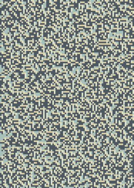 Edward Zajec 'in 1971' deki Il Cubo 'sunun uygulanması. Esasen 8 taştan oluşan bir Truchet fayans seti ve yerleştirme sanatı illüstrasyonu için kurallar